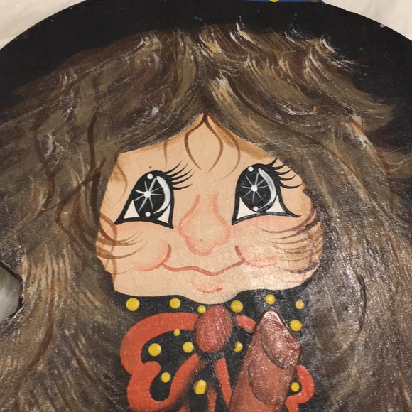 Hand Painted Wooden Witch! - Picture 4 of 5
